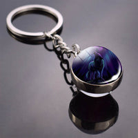 36 Styles Wolf Key Chains Wolf Picture Double Side Cabochon Glass Ball Keychain Wolf for Men For Women Christmas Gifts