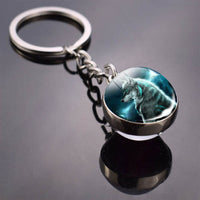 36 Styles Wolf Key Chains Wolf Picture Double Side Cabochon Glass Ball Keychain Wolf for Men For Women Christmas Gifts