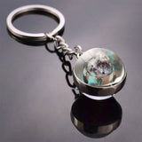 36 Styles Wolf Key Chains Wolf Picture Double Side Cabochon Glass Ball Keychain Wolf for Men For Women Christmas Gifts