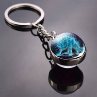 36 Styles Wolf Key Chains Wolf Picture Double Side Cabochon Glass Ball Keychain Wolf for Men For Women Christmas Gifts