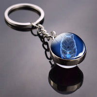 36 Styles Wolf Key Chains Wolf Picture Double Side Cabochon Glass Ball Keychain Wolf for Men For Women Christmas Gifts