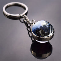 36 Styles Wolf Key Chains Wolf Picture Double Side Cabochon Glass Ball Keychain Wolf for Men For Women Christmas Gifts