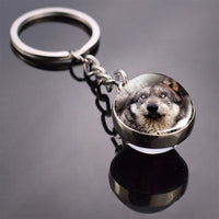 36 Styles Wolf Key Chains Wolf Picture Double Side Cabochon Glass Ball Keychain Wolf for Men For Women Christmas Gifts