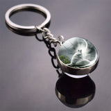 36 Styles Wolf Key Chains Wolf Picture Double Side Cabochon Glass Ball Keychain Wolf for Men For Women Christmas Gifts