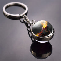 36 Styles Wolf Key Chains Wolf Picture Double Side Cabochon Glass Ball Keychain Wolf for Men For Women Christmas Gifts