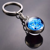 36 Styles Wolf Key Chains Wolf Picture Double Side Cabochon Glass Ball Keychain Wolf for Men For Women Christmas Gifts