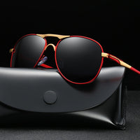 Polarized Sunglasses Men Women Gradient Lens Alloy Metal Frame Round Sun Glasses Pilot Driving