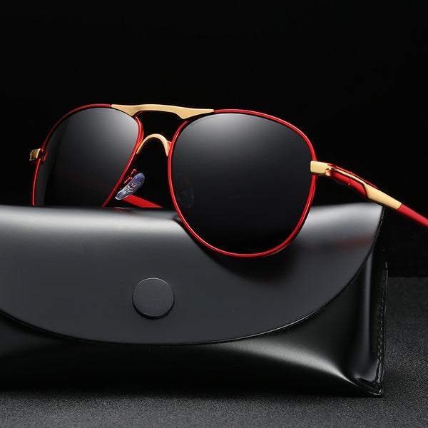 Polarized Sunglasses Men Women Gradient Lens Alloy Metal Frame Round Sun Glasses Pilot Driving