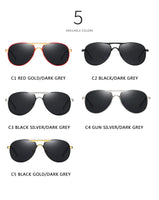 Polarized Sunglasses Men Women Gradient Lens Alloy Metal Frame Round Sun Glasses Pilot Driving
