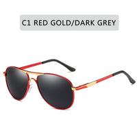 Polarized Sunglasses Men Women Gradient Lens Alloy Metal Frame Round Sun Glasses Pilot Driving