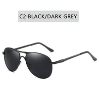 Polarized Sunglasses Men Women Gradient Lens Alloy Metal Frame Round Sun Glasses Pilot Driving