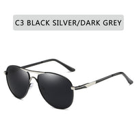 Polarized Sunglasses Men Women Gradient Lens Alloy Metal Frame Round Sun Glasses Pilot Driving