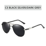 Polarized Sunglasses Men Women Gradient Lens Alloy Metal Frame Round Sun Glasses Pilot Driving
