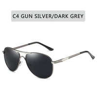 Polarized Sunglasses Men Women Gradient Lens Alloy Metal Frame Round Sun Glasses Pilot Driving