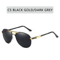 Polarized Sunglasses Men Women Gradient Lens Alloy Metal Frame Round Sun Glasses Pilot Driving