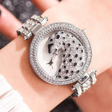 Women Quartz Watch Bling Casual Ladies Watch Female Quartz Gold Watch Crystal Leopard for Women Clock