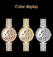 Women Quartz Watch Bling Casual Ladies Watch Female Quartz Gold Watch Crystal Leopard for Women Clock