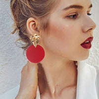 Bohemia Statement Earrings for Women Handmade Natural Wooden Long Earring Wedding Bridal