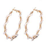 Bohemia Statement Earrings for Women Handmade Natural Wooden Long Earring Wedding Bridal