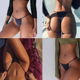 Women Thong Sexy Bikini Bottom Swimwear Swimsuit Beachwear G String Cheeky Side Tie