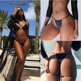 Women Thong Sexy Bikini Bottom Swimwear Swimsuit Beachwear G String Cheeky Side Tie