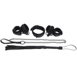 4Pcs/Set Bdsm Bondage Restraints Adult Sex Games Product Handcuffs Ankle Collar Whip For Women Bondage Set Sexy Toys