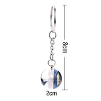 Piano Keychain Music Instruments Cleft Picture Glass Ball Key Chains Guitar Clarinet Flute Violin Pendant Keyring