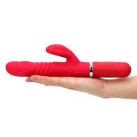 Dildo Vibrator Telescopic 360 Degrees Rotation G-spot Massage Rabbit Vibrator for Woman Transfer Beads AV Wand