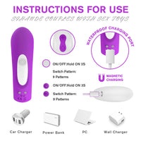 Bendable G-spot Vibrator Wireless Remote Control Vibrator Clitoris Vagina Stimulator for Women Couple Share