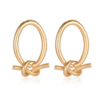 Gold Silver Plated Geometric Long Circle Earrings for Women Big Hollow Drop Earrings