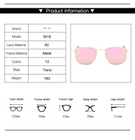 Sunglasses Women Small Frame Polygon Clear Lens Sunglasse Eyewear Gafas Oculos De Sol UV400