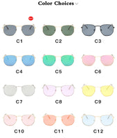 Sunglasses Women Small Frame Polygon Clear Lens Sunglasse Eyewear Gafas Oculos De Sol UV400