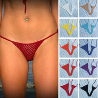 Fans Free Super Mini Micro G-strings Thongs Red Sexy Bikini Bottom Hot Women's Swimwear Crochet Side String Tie Thong