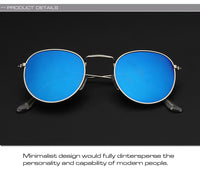 Classic Round Sunglasses Women Men Small Sun Glasses Female Ladies Driving Metal Eyewear