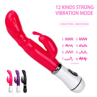 Rabbit Vibrator for Women G-spot Massager Clitoris Stimulator Masturbator 12 Vibration Mode