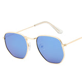 Sunglasses Women Small Frame Polygon Clear Lens Sunglasse Eyewear Gafas Oculos De Sol UV400