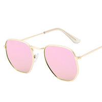 Sunglasses Women Small Frame Polygon Clear Lens Sunglasse Eyewear Gafas Oculos De Sol UV400