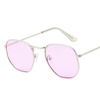 Sunglasses Women Small Frame Polygon Clear Lens Sunglasse Eyewear Gafas Oculos De Sol UV400