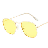 Sunglasses Women Small Frame Polygon Clear Lens Sunglasse Eyewear Gafas Oculos De Sol UV400