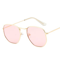 Sunglasses Women Small Frame Polygon Clear Lens Sunglasse Eyewear Gafas Oculos De Sol UV400