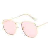 Sunglasses Women Small Frame Polygon Clear Lens Sunglasse Eyewear Gafas Oculos De Sol UV400