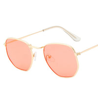 Sunglasses Women Small Frame Polygon Clear Lens Sunglasse Eyewear Gafas Oculos De Sol UV400