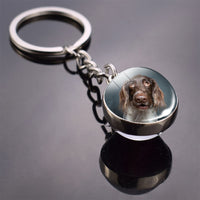 Dog Keychain Lovely Dog Picture Glass Ball Key Chains Animal Keychain Jewelry for Men And Women Dog Lovers Gifts Dropshipping