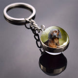 Dog Keychain Lovely Dog Picture Glass Ball Key Chains Animal Keychain Jewelry for Men And Women Dog Lovers Gifts Dropshipping