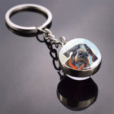 Dog Keychain Lovely Dog Picture Glass Ball Key Chains Animal Keychain Jewelry for Men And Women Dog Lovers Gifts Dropshipping