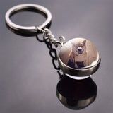 Dog Keychain Lovely Dog Picture Glass Ball Key Chains Animal Keychain Jewelry for Men And Women Dog Lovers Gifts Dropshipping