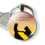 Lovely Dog Keychain Shiba Inu Dog Picture Keychain Glass Cabochon Pendant Metal Ring Keyring Dog Lover Gift Dropshipping