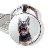 Lovely Dog Keychain Shiba Inu Dog Picture Keychain Glass Cabochon Pendant Metal Ring Keyring Dog Lover Gift Dropshipping