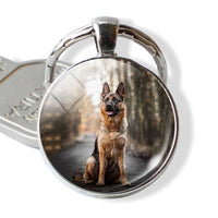 Lovely Dog Keychain Shiba Inu Dog Picture Keychain Glass Cabochon Pendant Metal Ring Keyring Dog Lover Gift Dropshipping