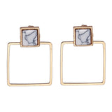 Women's Earrings Metal Charm Hollow Geometric Pendant Earrings Suitable for Winter Lover Gift